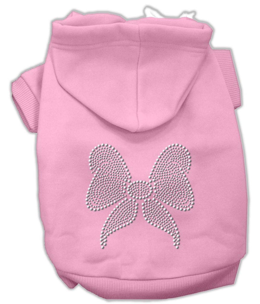 Rhinestone Bow Hoodies Pink XXXL (20)