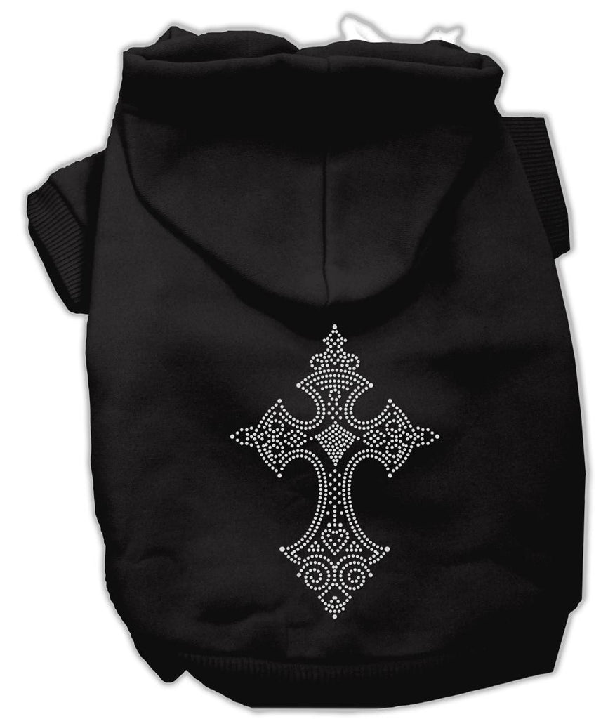 Rhinestone Cross Hoodies Black XL (16)