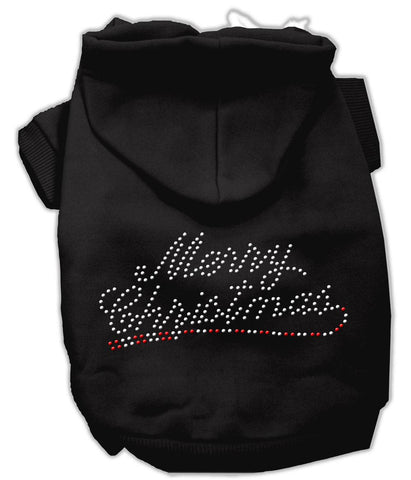 Merry Christmas Rhinestone Hoodies Black XL (16)