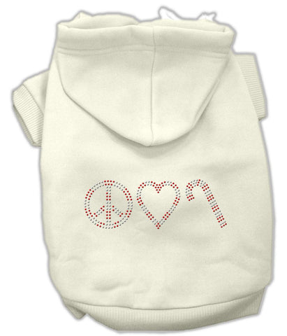 Peace, Love and Candy Canes Hoodies Cream XS (8)