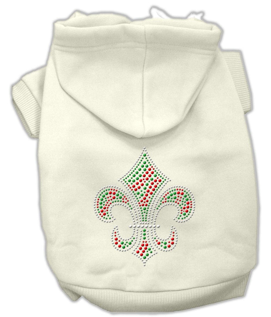 Holiday Fleur de lis Hoodies Cream XS (8)