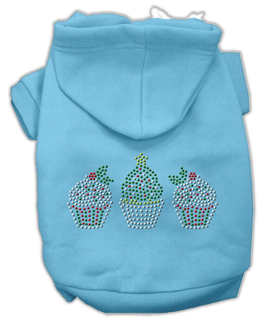 Christmas Cupcakes Rhinestone Hoodie Baby Blue M (12)