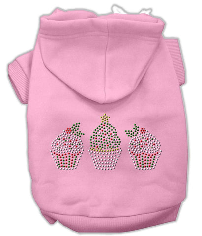 Christmas Cupcakes Rhinestone Hoodie Pink XL (16)