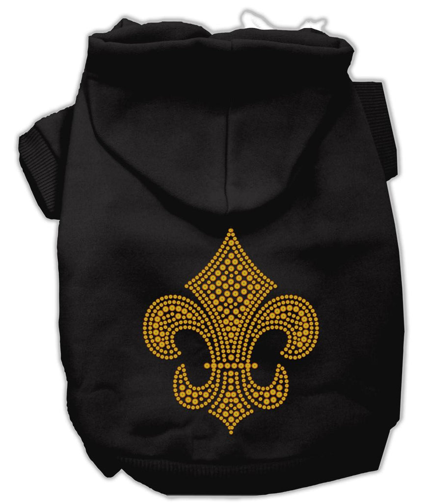 Gold Fleur De Lis Hoodie Black M (12)