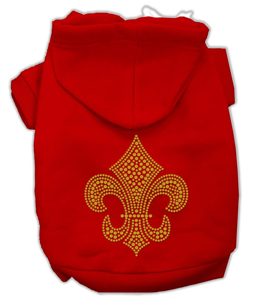 Gold Fleur De Lis Hoodie Red S (10)