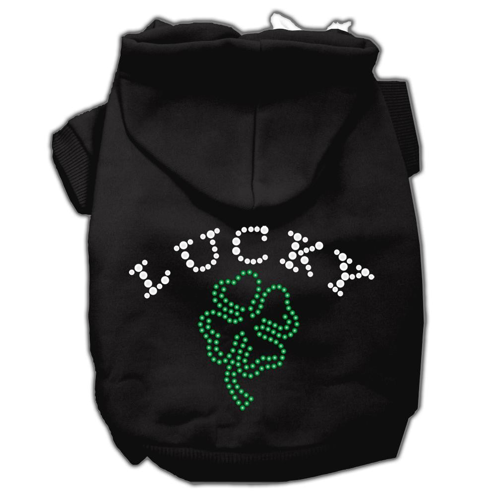 Four Leaf Clover Outline Hoodies Black M (12)