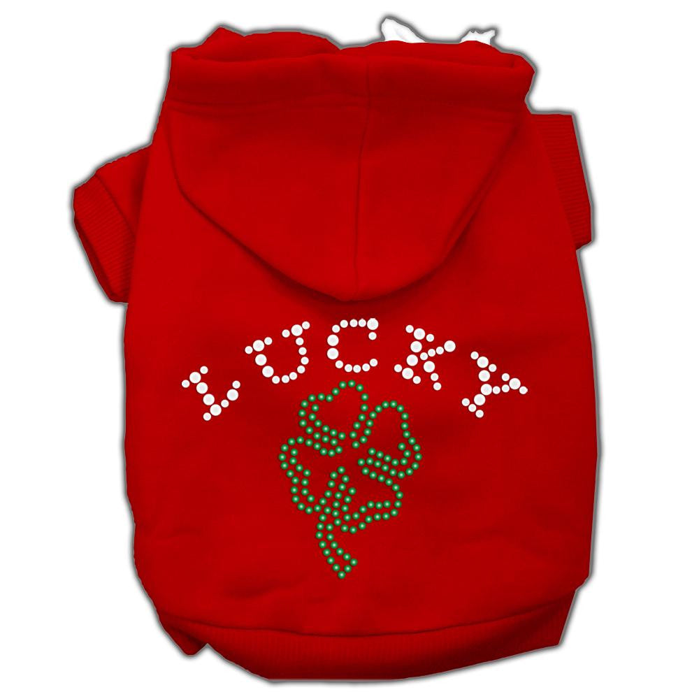 Four Leaf Clover Outline Hoodies Red M (12)