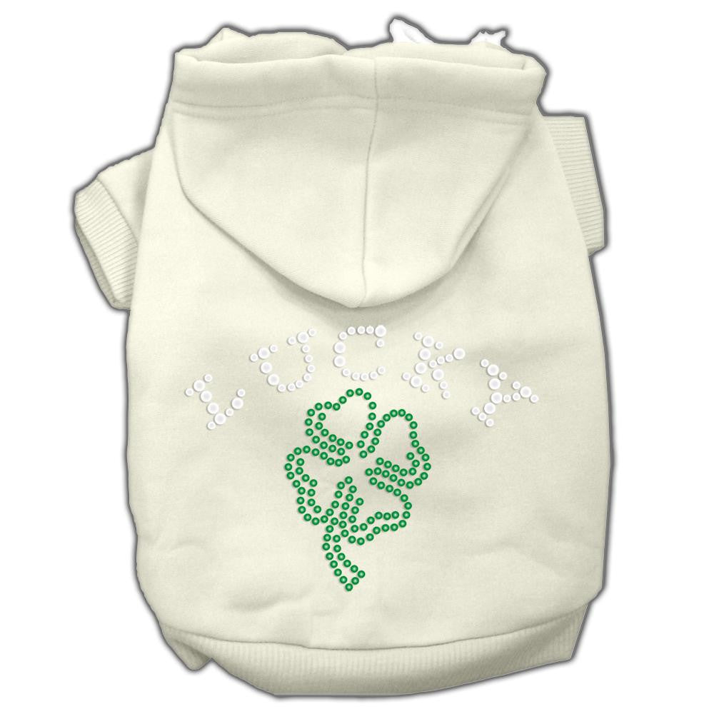 Four Leaf Clover Outline Hoodies Cream XL (16)