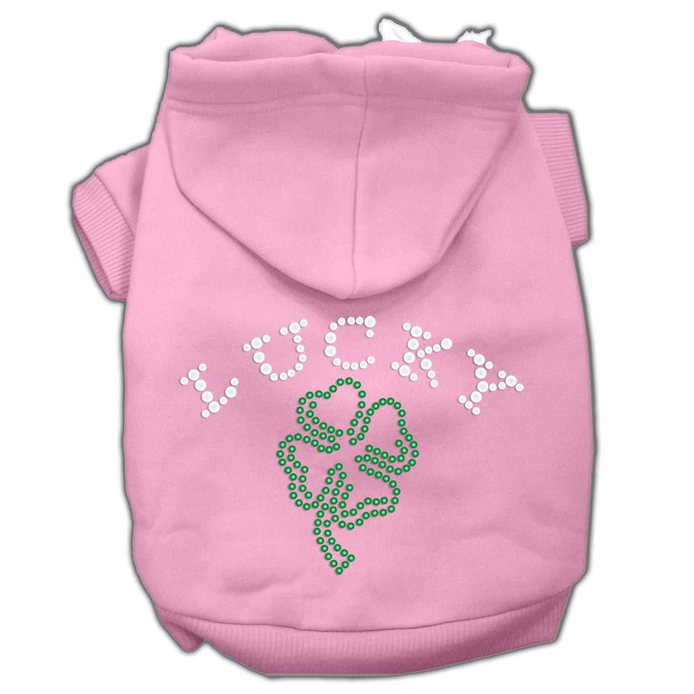 Four Leaf Clover Outline Hoodies Pink XL (16)