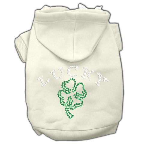 Four Leaf Clover Outline Hoodies Cream XXL (18)