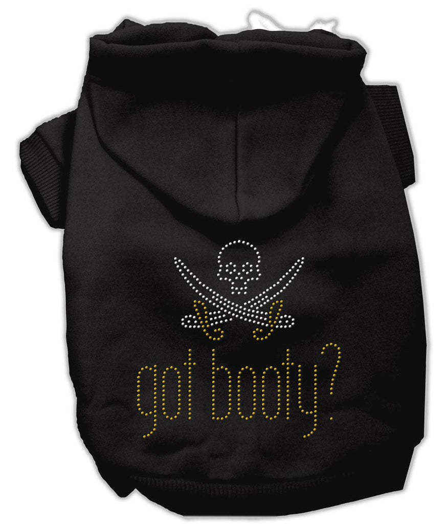 Got Booty Rhinestone Hoodies Black L (14)