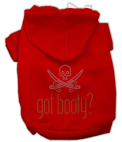 Got Booty Rhinestone Hoodies Red S (10)