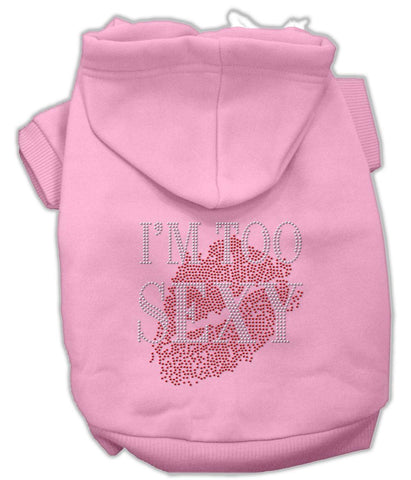 I'm Too Sexy Rhinestone Hoodies Pink XL (16)