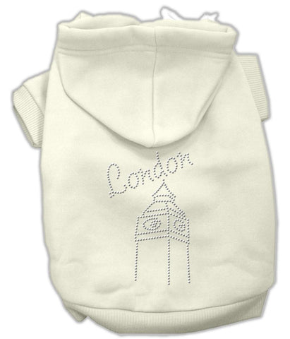 London Rhinestone Hoodies Cream XL (16)