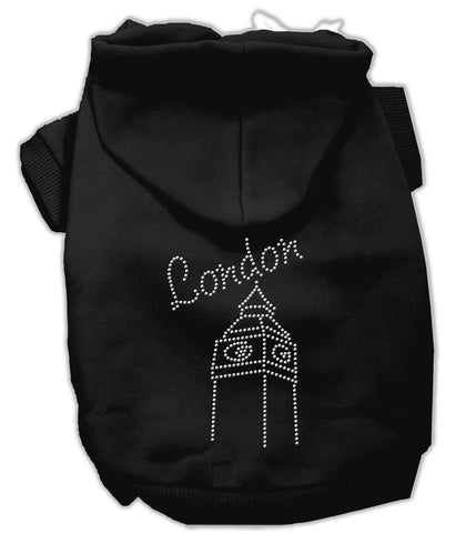 London Rhinestone Hoodies Black XS (8)