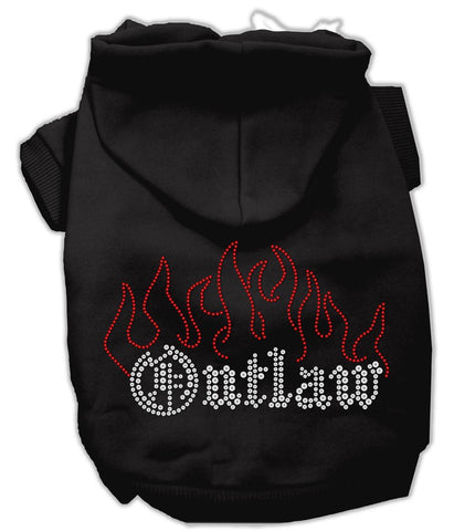 Outlaw Rhinestone Hoodies Black S (10)