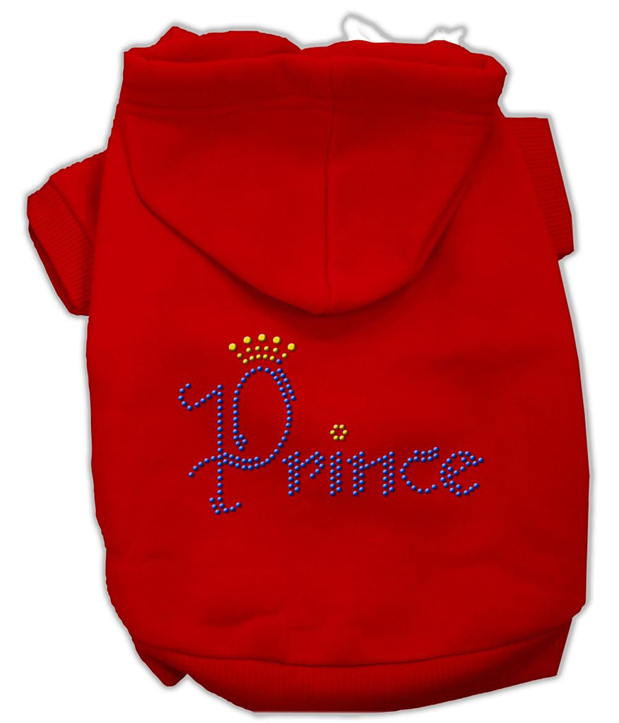 Prince Rhinestone Hoodies Red XS (8)