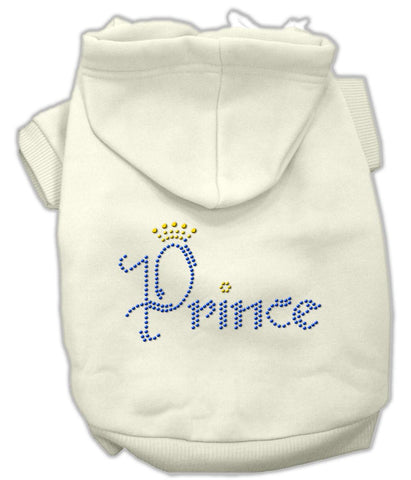 Prince Rhinestone Hoodies Cream XXXL(20)