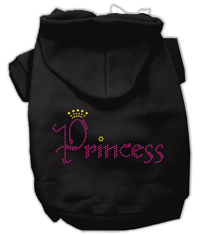 Princess Rhinestone Hoodies Black XL (16)