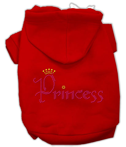 Princess Rhinestone Hoodies Red XL (16)