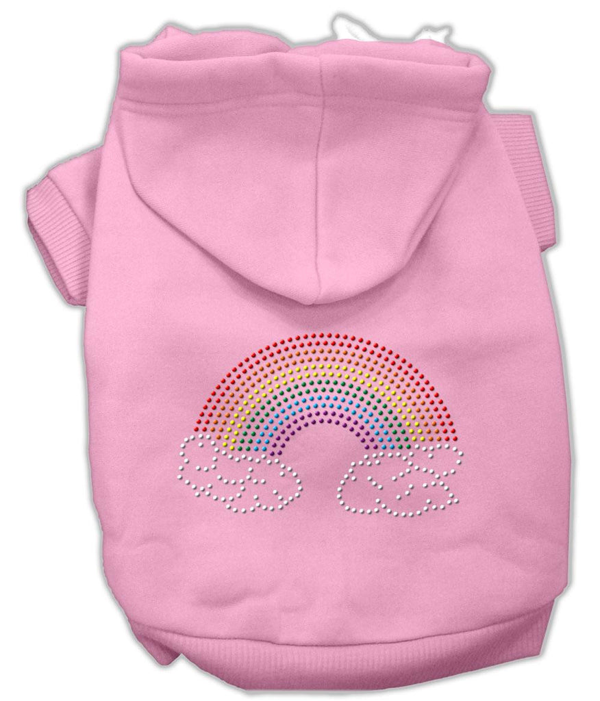 Rhinestone Rainbow Hoodies Pink XL (16)