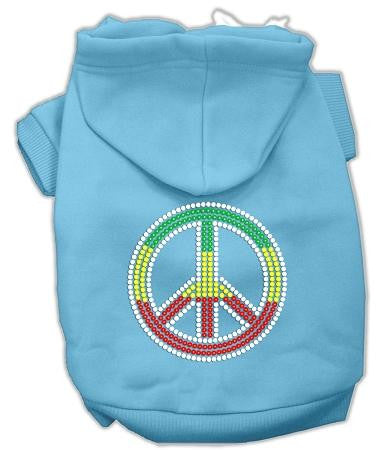 Rasta Peace Sign Hoodie Baby Blue XL (16)