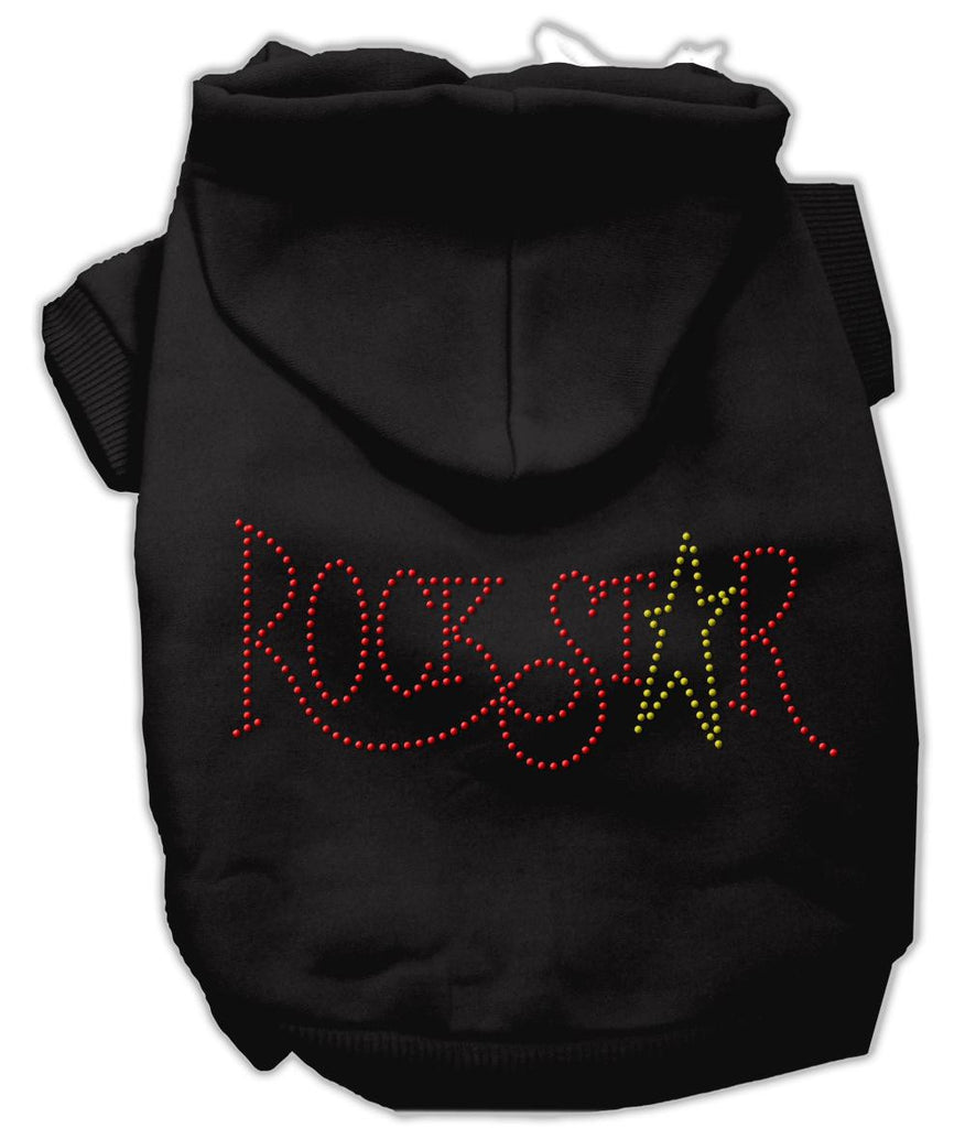 Rock Star Rhinestone Hoodies Black L (14)