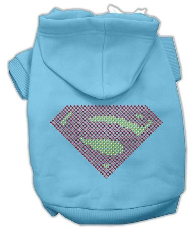 Super! Rhinestone Hoodies Baby Blue M (12)