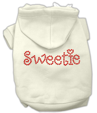 Sweetie Rhinestone Hoodies Cream XXXL(20)