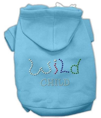 Wild Child Rhinestone Hoodies Baby Blue XXL (18)