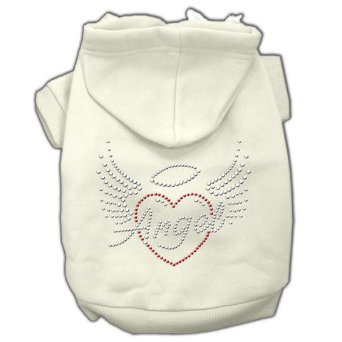 Angel Heart Rhinestone Hoodies Cream XXXL(20)