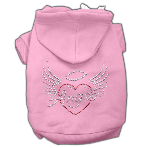 Angel Heart Rhinestone Hoodies Pink XXXL(20)