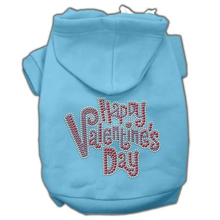 Happy Valentines Day Rhinestone Hoodies Baby Blue M (12)