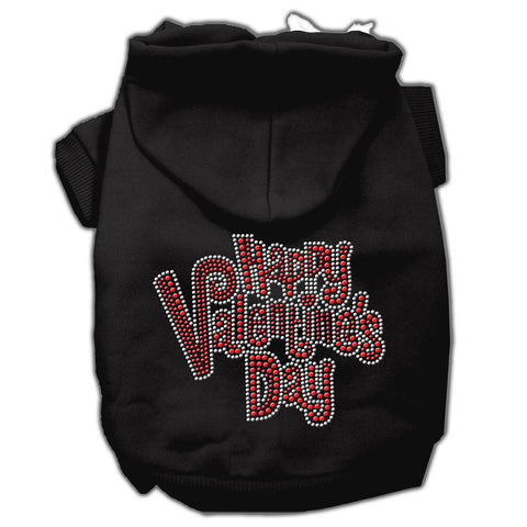 Happy Valentines Day Rhinestone Hoodies Black M (12)