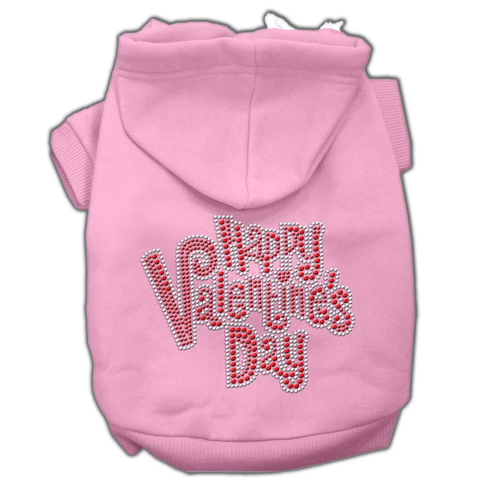 Happy Valentines Day Rhinestone Hoodies Pink XXL (18)