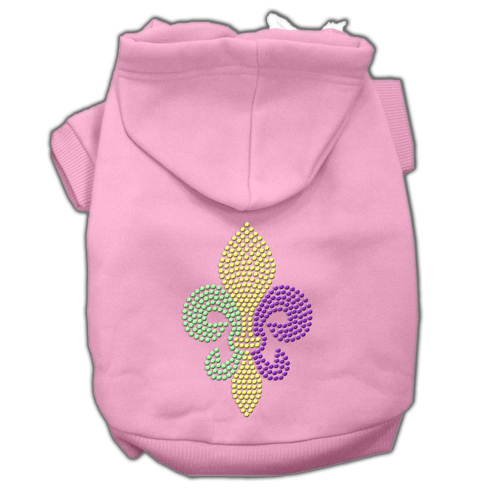 Mardi Gras Fleur De Lis Rhinestone Hoodies Pink XXL (18)