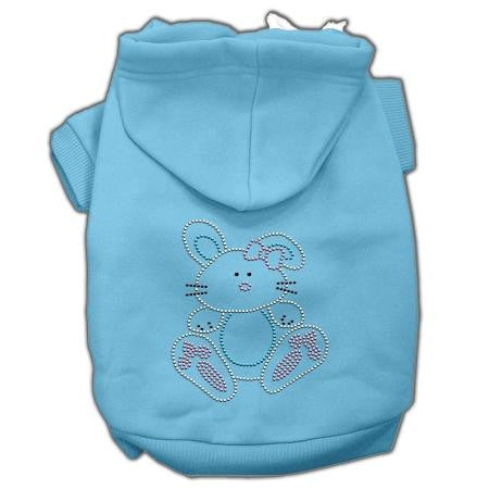 Bunny Rhinestone Hoodies Baby Blue XXL (18)