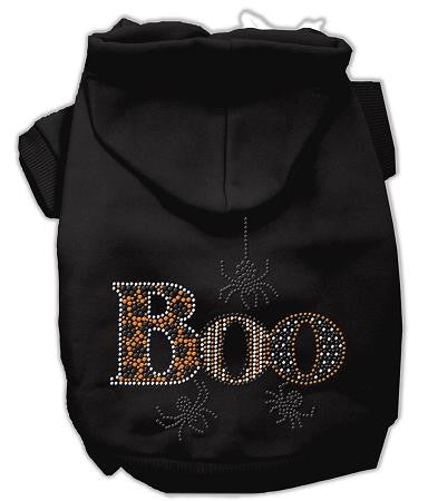 Boo Rhinestone Hoodies Black XS (8)