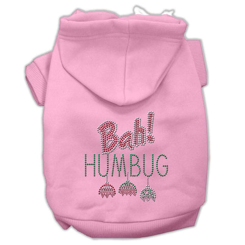 Bah Humbug Rhinestone Hoodies Pink XXL (18)