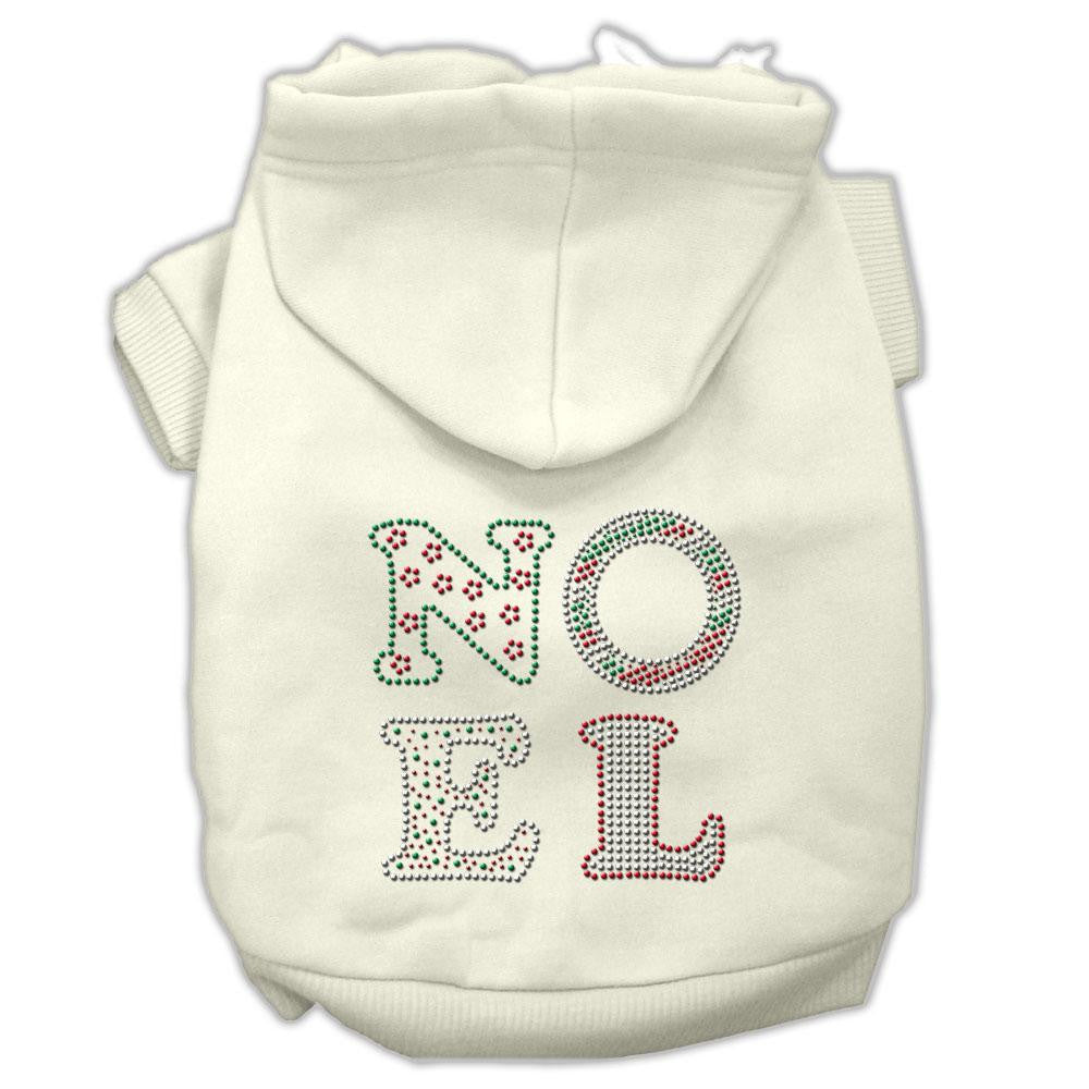 Noel Rhinestone Hoodies Cream XL (16)