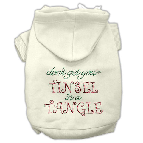 Tinsel in a Tangle Rhinestone Hoodies Cream XL (16)