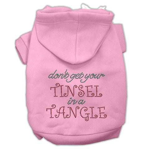 Tinsel in a Tangle Rhinestone Hoodies Pink XXXL(20)