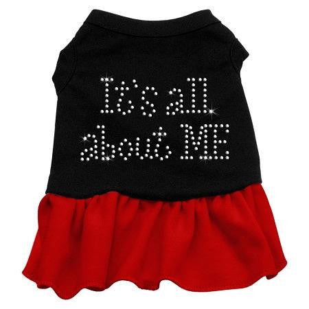 Rhinestone All About me Dress Black with Red Lg (14)