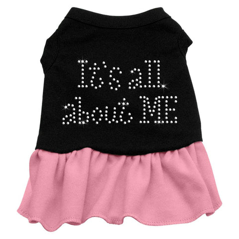 Rhinestone All About me Dress Black with Pink XL (16)