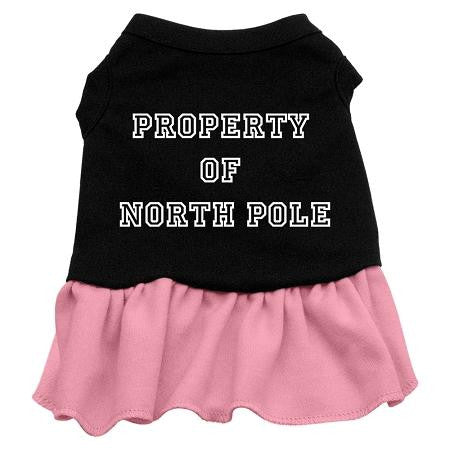 Property of North Pole Screen Print Dress Black with Pink Lg (14)