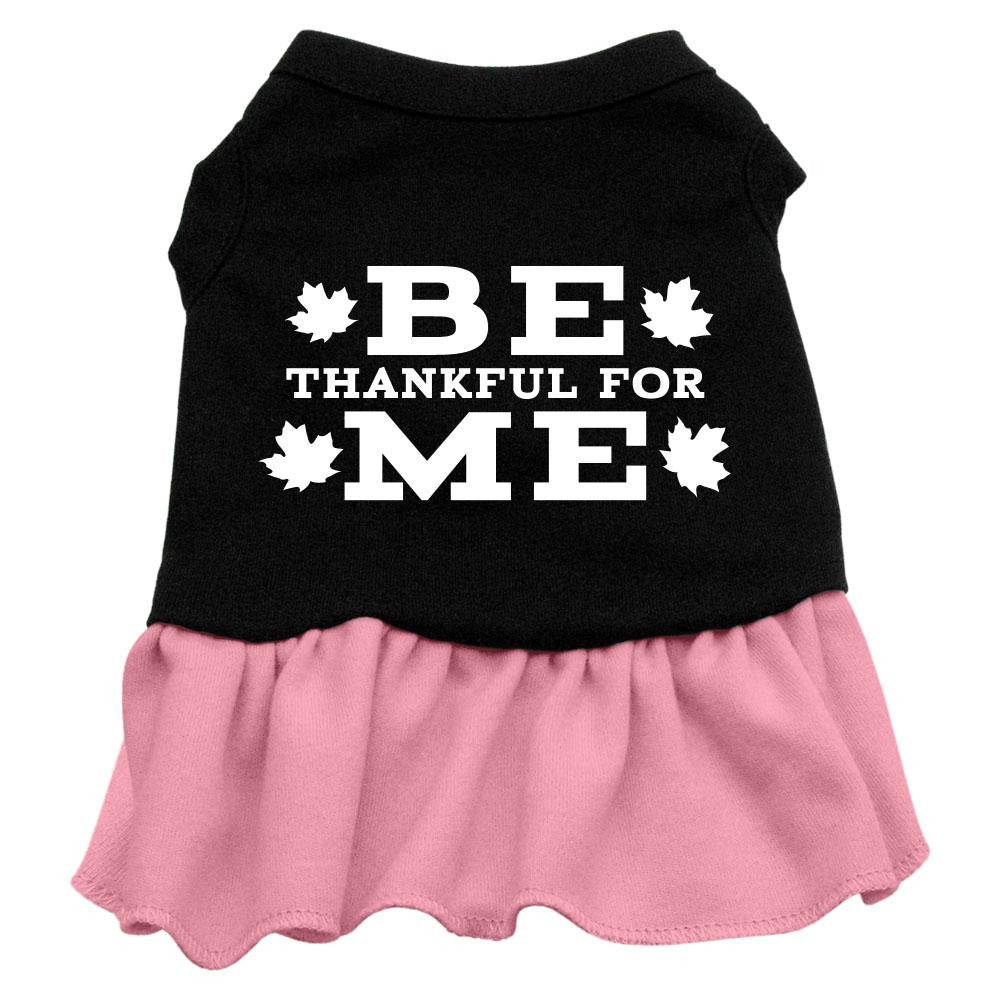 Be Thankful for Me Screen Print Dress Black with Pink Med (12)