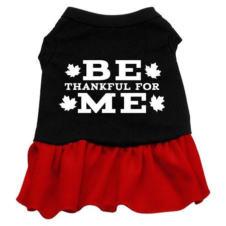 Be Thankful for Me Screen Print Dress Black with Red Med (12)