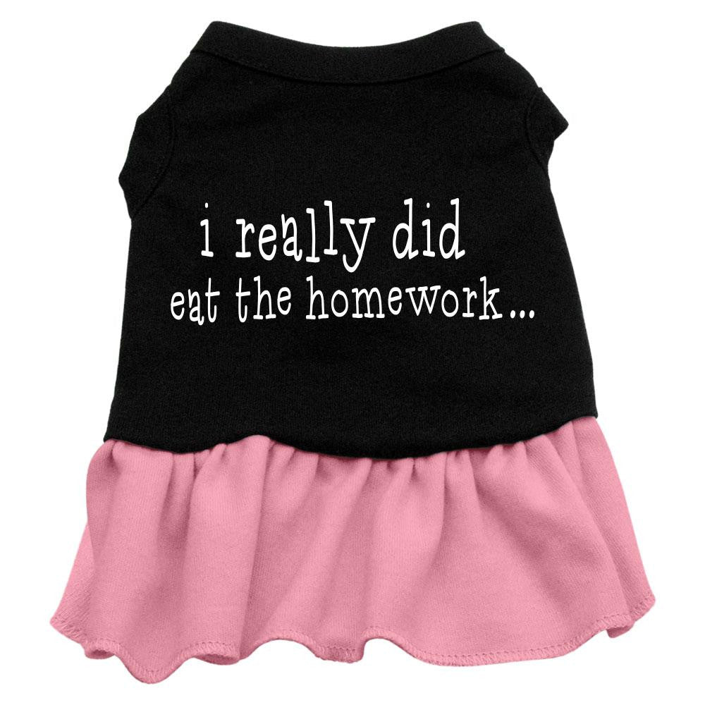 I really did eat the Homework Screen Print Dress Black with Pink Sm (10)