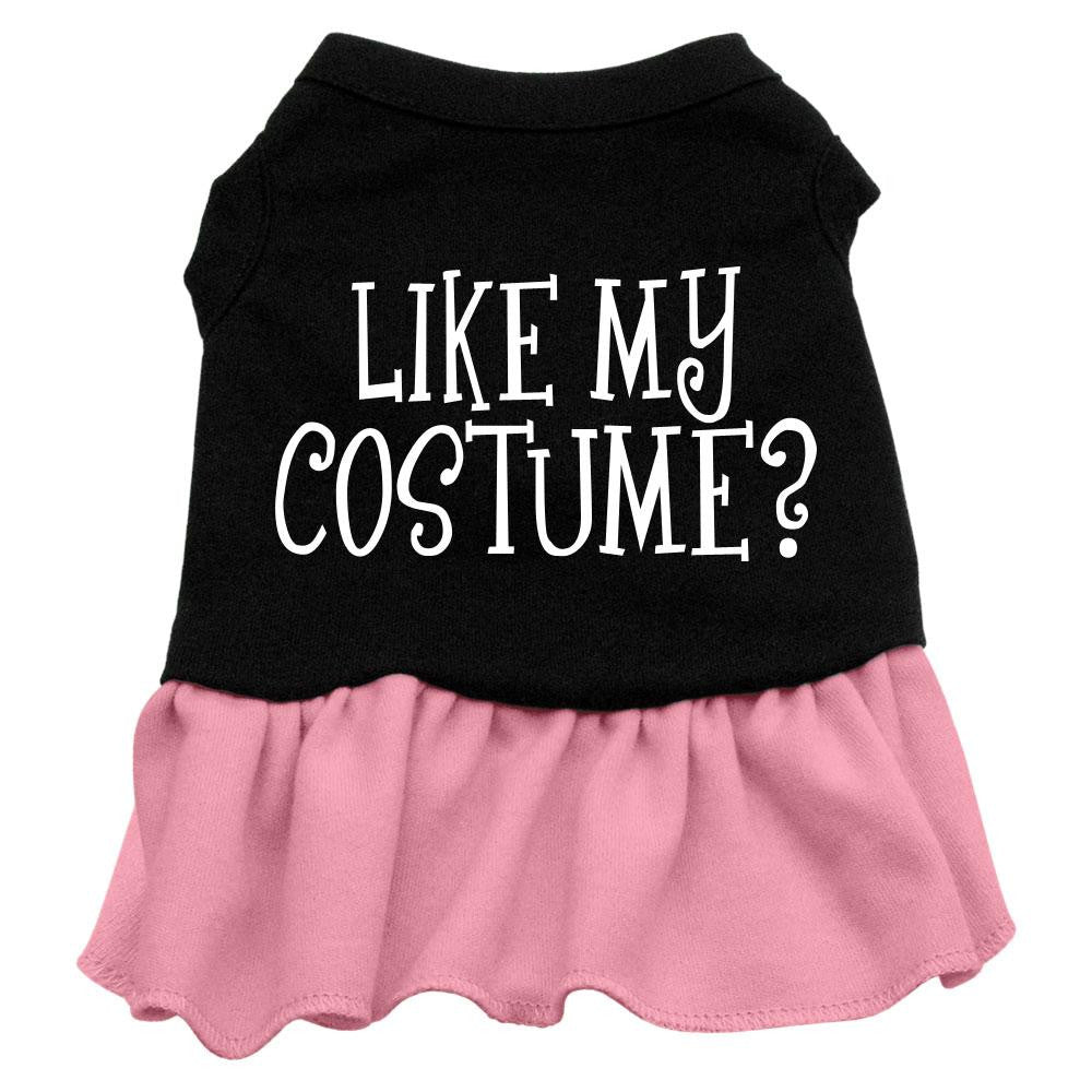 Like my costume? Screen Print Dress Black with Pink Lg (14)