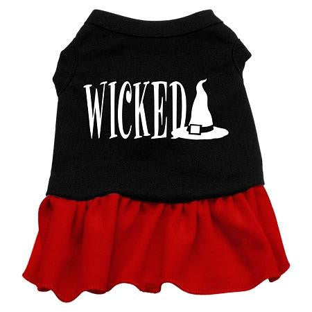 Wicked Screen Print Dress Black with Red Sm (10)